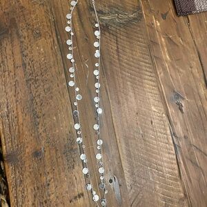 Lia Sophia Silver Necklace with White Accents